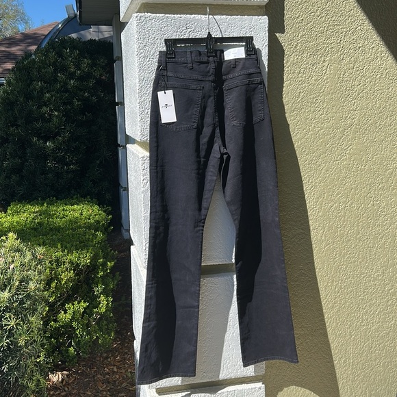 7 For All Mankind Black Distressed Jeans NWT - Picture 4 of 8